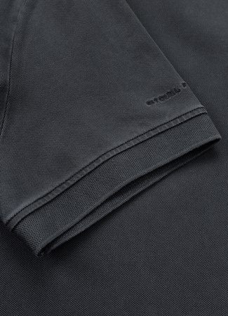 POLO PIT BULL Denim Washed Pique SMALL LOGO dark graphite