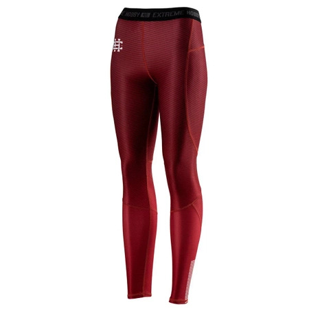 Legginsy Sportowe EXTREME HOBBY Damskie ACTIVE bordowe