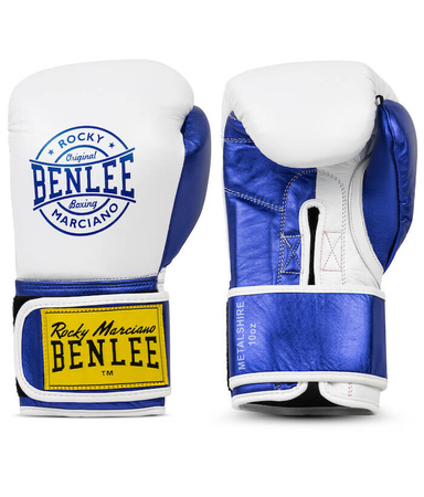 Skórzane rękawice BENLEE METALSHIRE biało-niebieskie