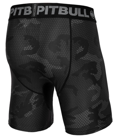 Spodenki kompresyjne PIT BULL NET CAMO 2 all black camo