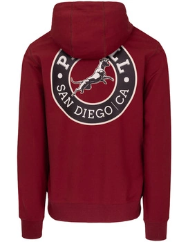 Bluza PIT BULL Tricot Terry SAN DIEGO CA bordowa kaptur