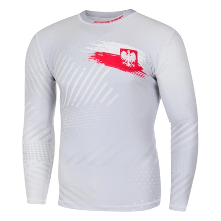 Longsleeve rashguard EXTREME HOBBY POLSKA PRIME biały