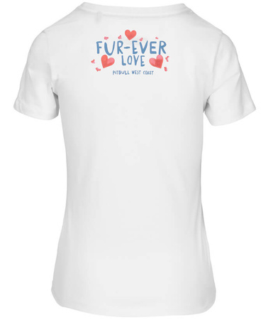 T-shirt damski PIT BULL  FUR EVER LOVE WMN biały