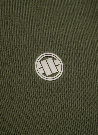 POLO PIT BULL slim fit STRIPES oliwkowe