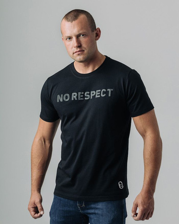 T-shirt NO RESPECT MONOCHROME czarny