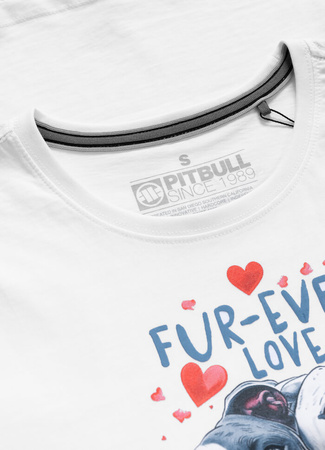 T-shirt damski PIT BULL  FUR EVER LOVE WMN biały