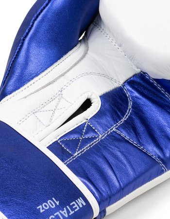 Skórzane rękawice BENLEE METALSHIRE biało-niebieskie