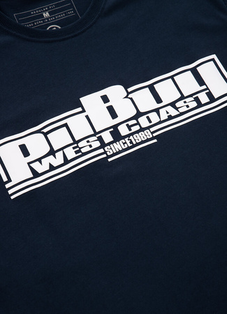 T-shirt PIT BULL Garment Washed CLASSIC BOXING granatowy