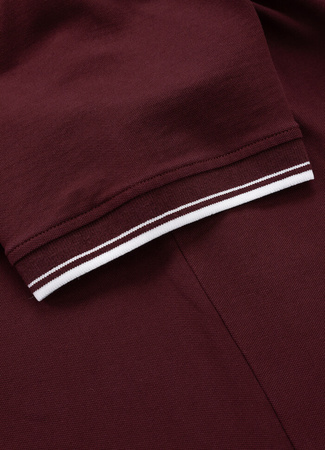 POLO PIT BULL regular LOGO STRIPES bordowe (burgundy)