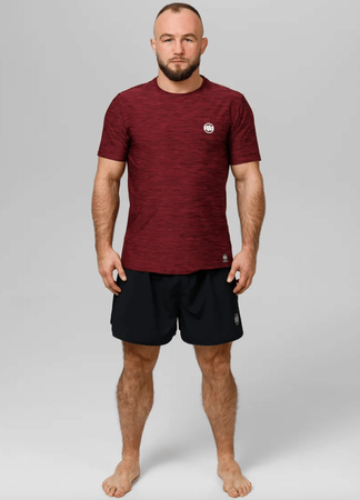 T-shirt PIT BULL SMALL LOGO CASUAL SPORT bordowy (burgundy melange)