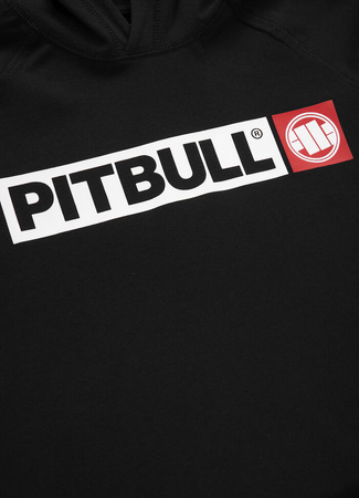 Longsleeve dziecięcy z kapturem PIT BULL HILLTOP JUNIOR czarny