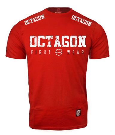 T-shirt OCTAGON FIGHT WEAR czerwony