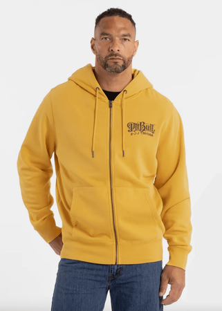 Bluza PIT BULL WASHED VINTAGE BJJ washed yellow rozpinana