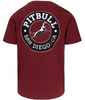 T-shirt PIT BULL SAN DIEGO CA BLACK bordowy