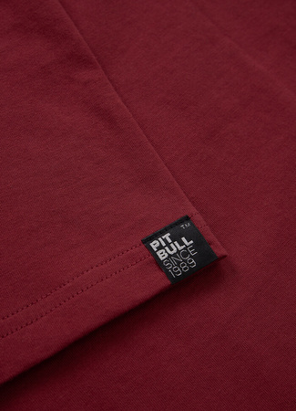 T-shirt PIT BULL SHOT FOR SHOT bordowa