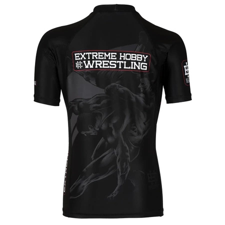 Short sleeve rashguard kids  EXTREME HOBBY WRESTLING czarny