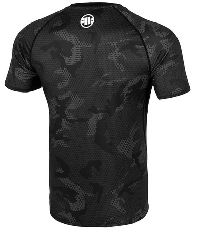 Rashguard PIT BULL NET CAMO 2 all black camo krótki rękaw