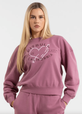 Damska bluza PIT BULL MANZANITA HEART WMN pink prosta