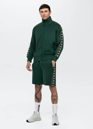 Bluza PIT BULL OLDSCHOOL POWERS zielona (bottle green) stójka