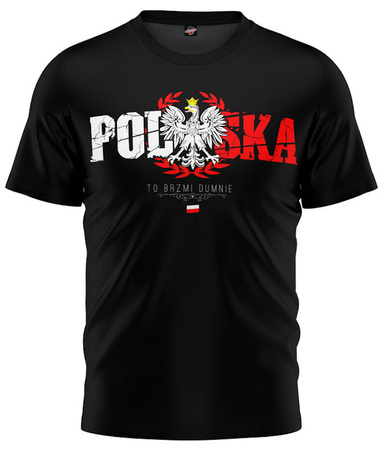 T-shirt POLSKA TO BRZMI DUMNIE czarny