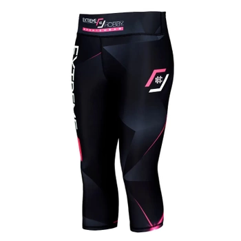 Legginsy sportowe damskie EXTREME HOBBY MT SPORT 3/4 różowy