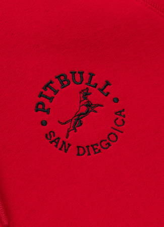 Bluza PIT BULL SAN DIEGO CA czerwona kaptur