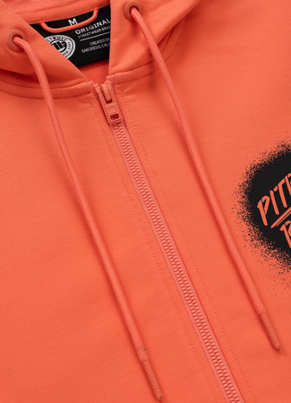 Bluza PIT BULL Tricot Terry GRAFFITI bright salmon rozpinana