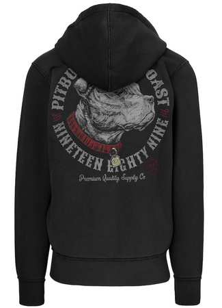 Bluza PIT BULL WASHED STRENGTH & RESPECT dark graphite kaptur