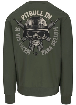 Bluza PIT BULL Tricot Terry PARA BELLUM zielona (old green) prosta