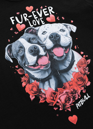 T-shirt damski PIT BULL  FUR EVER LOVE WMN czarny