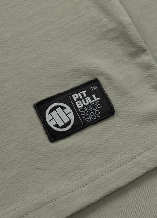 T-shirt PIT BULL SURFING DOG dusty salvia