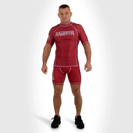 Short sleeve rashguard EXTREME HOBBY TRACE czerwony