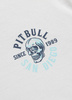 T-shirt PIT BULL SKULL SURF white blue