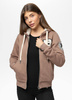 Damska bluza/kożuch PIT BULL SHERPA RUFFINA chocolate mousse rozpinana