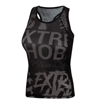 Tank top techniczny damski EXTREME HOBBY LETTERS czarny