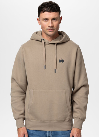 Bluza PIT BULL SMALL LOGO beżowa (pale sand) kaptur