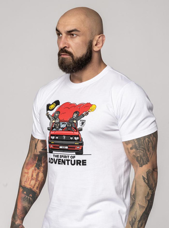 T-shirt PGWEAR ADVENTURE biały