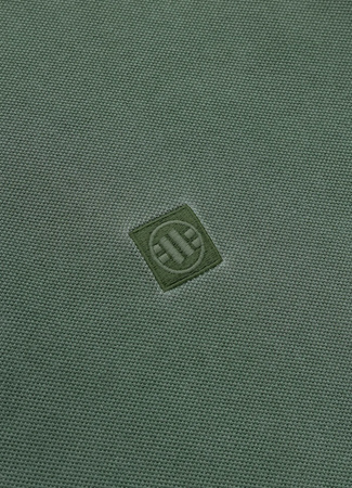 POLO PIT BULL Denim Washed Pique SMALL LOGO sage green