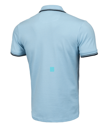 POLO PIT BULL regular LOGO STRIPES jasnoniebieskie (light blue)