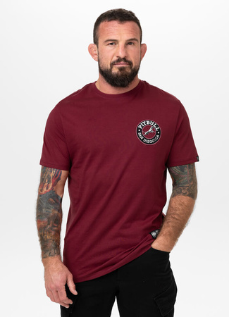 T-shirt PIT BULL SAN DIEGO CA BLACK bordowy