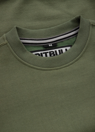 Bluza PIT BULL SMALL LOGO oliwkowa (dark olive) prosta
