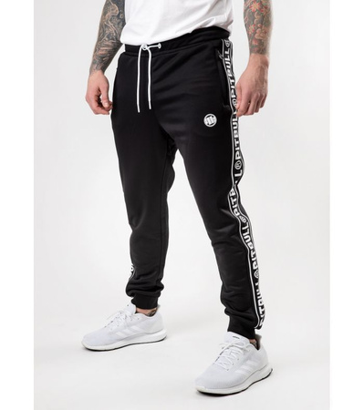 Spodnie dresowe PIT BULL OLDSCHOOL TAPE LOGO TERRY czarny