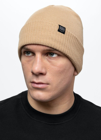 Czapka zimowa PIT BULL SMALL LOGO II beżowa