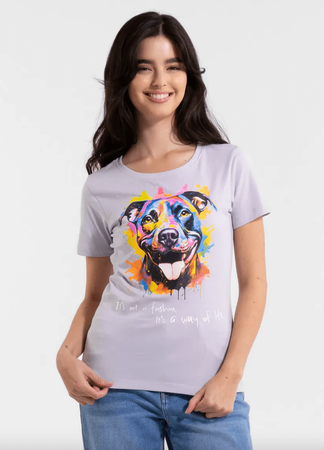 T-shirt damski PIT BULL WATERCOLOR WMN jasno fioletowy (lilac)