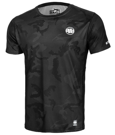 Rashguard PIT BULL MESH NET CAMO czarny krótki rękaw