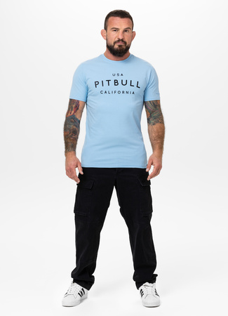 T-shirt PIT BULL USA CAL 190 spandex błękitny (light blue)