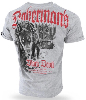 T-shirt DOBERMANS BLACK DEVIL TS154 szary