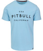 T-shirt PIT BULL USA CAL 190 spandex błękitny (light blue)