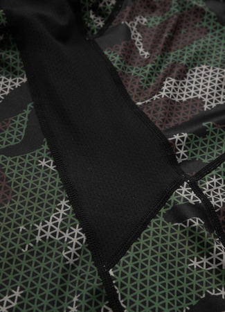 Rashguard PIT BULL MESH NET CAMO zielony krótki rękaw