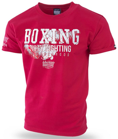T-shirt DOBERMANS DIRTY FIGHTING TS270 czerwony